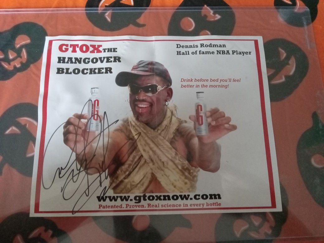 Dennis Rodman Signed 8.5x12 Photo (No CoA).