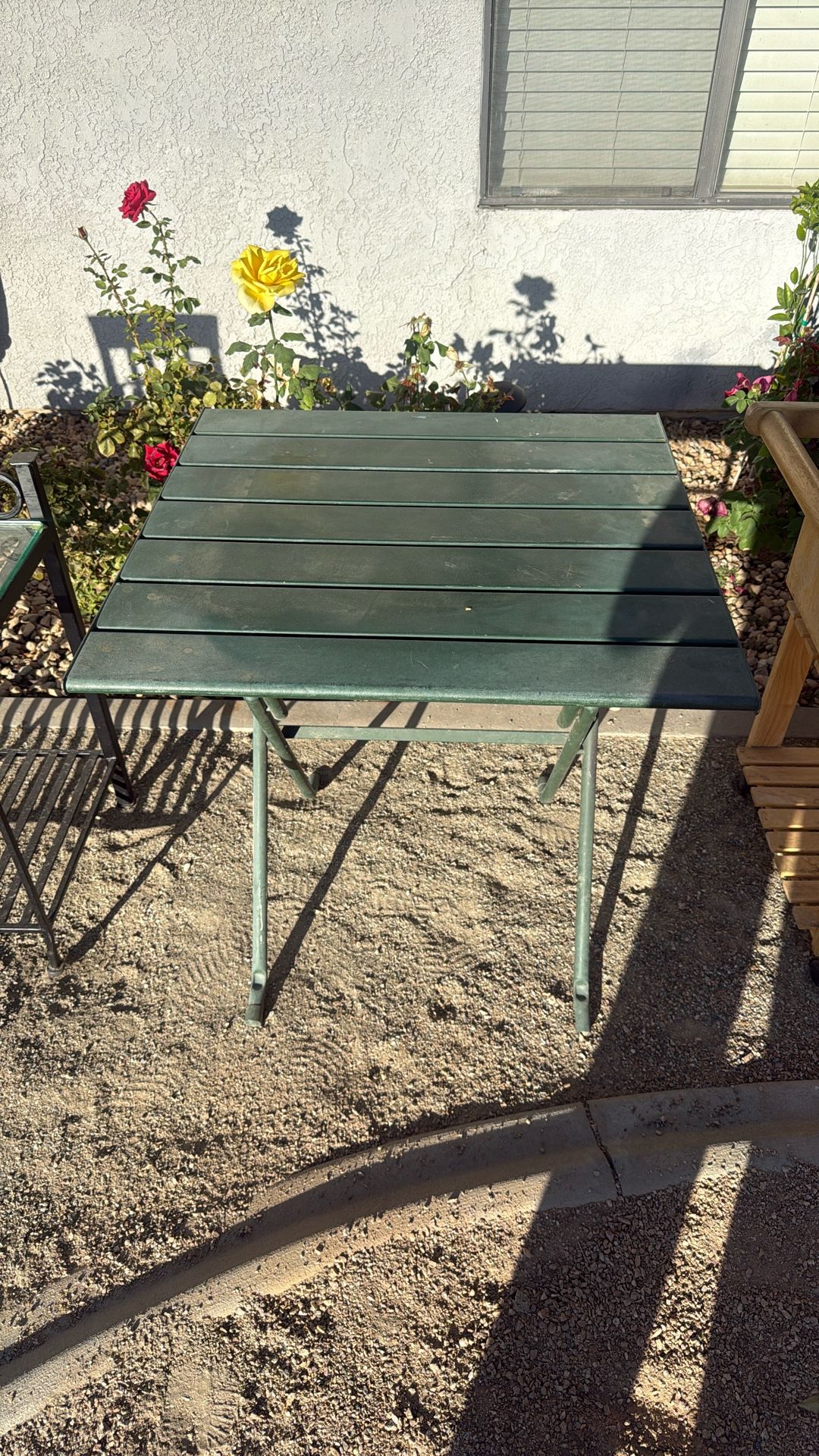 Green Metal Foldable Table