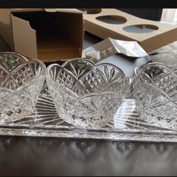 New GODINGER Crystal Dublin Collection 4-Piece Server Set
