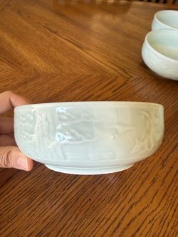Set of 5 Korean Celadon Green Ceramic Small Bowls