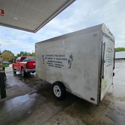 Trailer 7x12 "2007" Obviously Used And Needs Some Roof Repair, Pulls Great Clean Documentation In Hand ✋️ READ DESCRIPTION FIRST, LEA PRIMERO. 