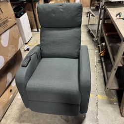 Chair Reclining Sofa Home Theater Seating with Lumbar Support Massage (Leather, Grey) $80 