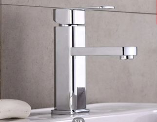 Stainless Steel Bathroom Faucet Chrome Finish 