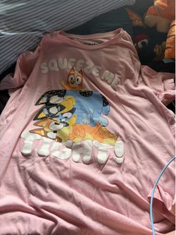 Two Bluey T-shirts and one Bluey hoodie two XL