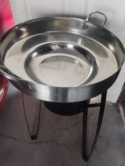 Disco de acero grande vase alta y quamador con manguera todo completo 120