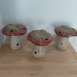 3 mushrooms home decor indoor outdoor