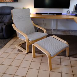 IKEA Chair & Ottoman 