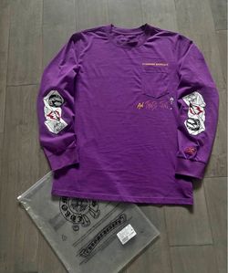 Chrome Hearts Purple Long Sleeve Graphic Tee