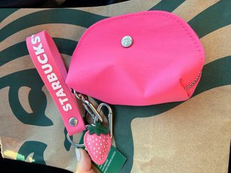 Starbucks PINK Drink Keychain & Coin Pouch 🍓🩷