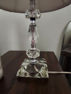 Glass table lamp