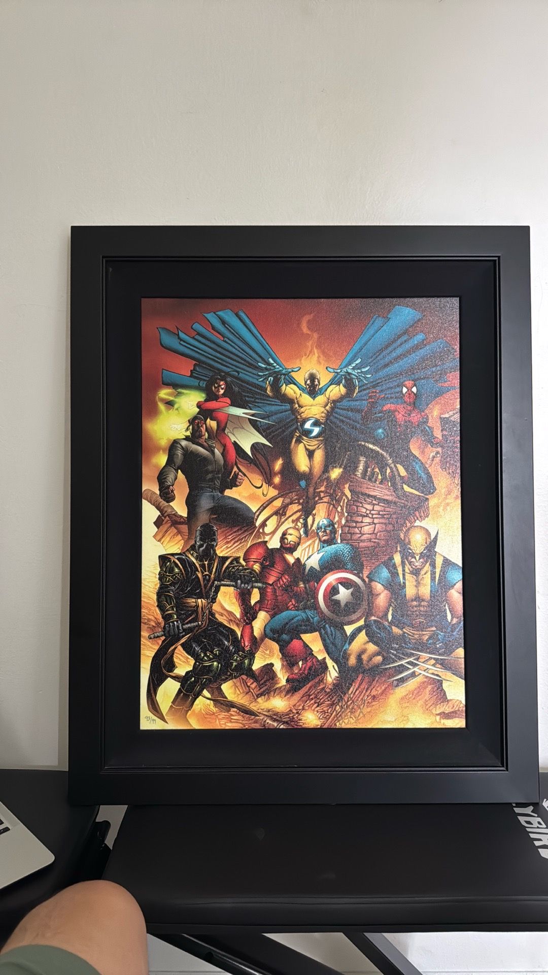 Marvel Comics New Avengers #1 #'d Canvas Joe Quesada,