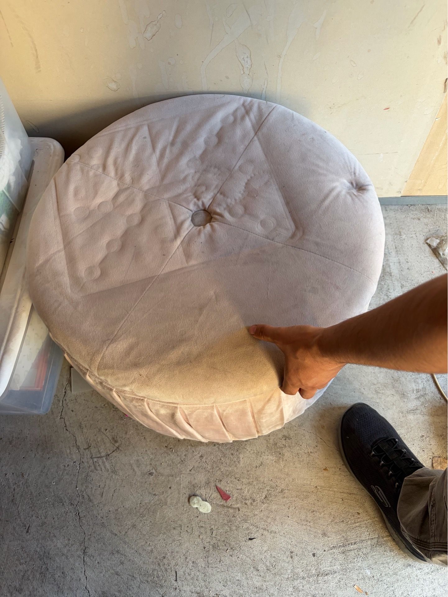 Pink ottoman