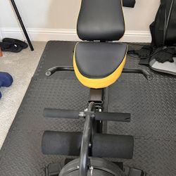 Adjustable Weight Bench With 100lb Weights $150