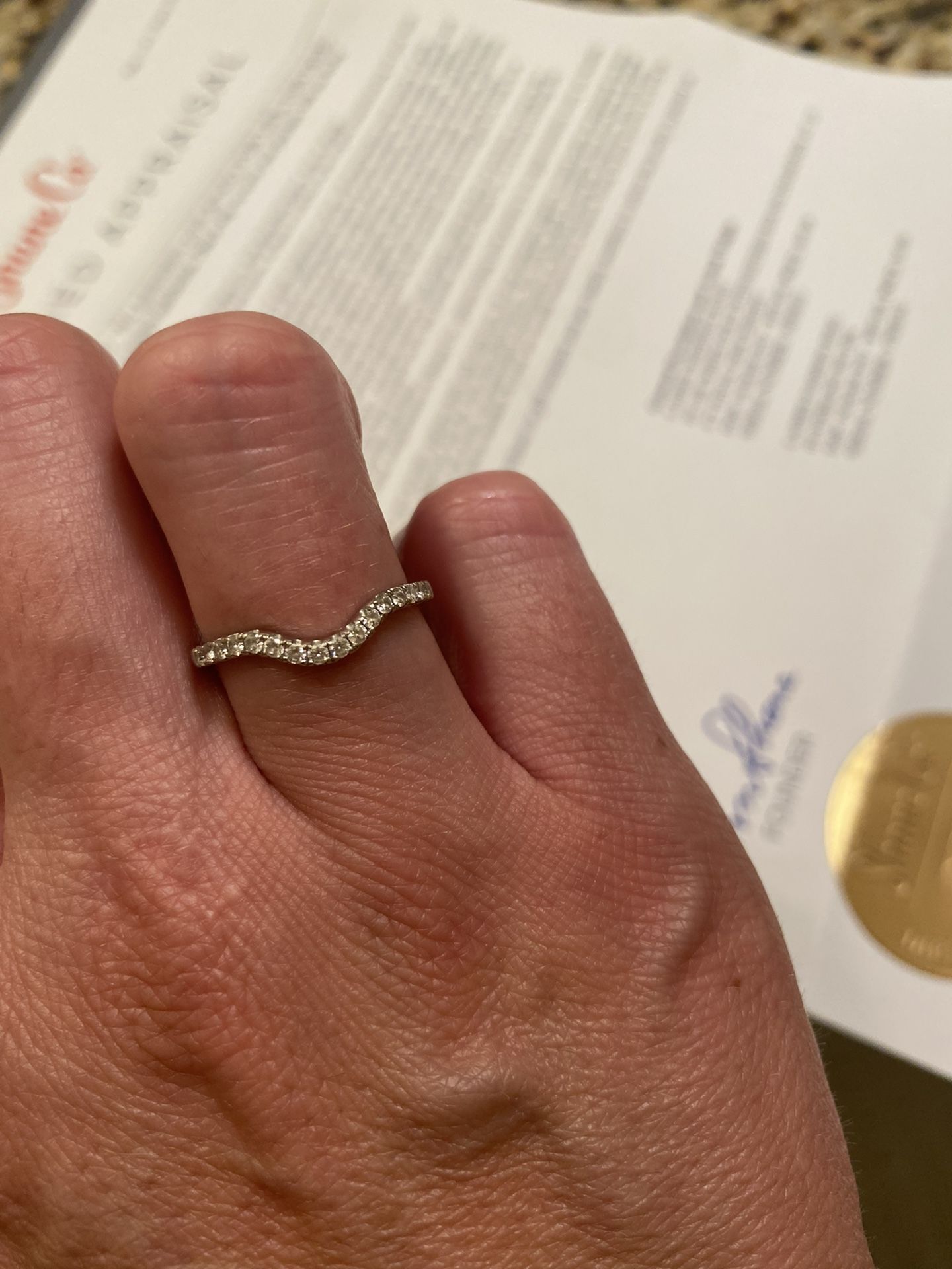 Ring/ Wedding Band 14K White Good