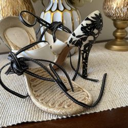 Authentic Gucci Mules Sandals Heel Leather Woman’s Size 9 1/2 B, Not Vuitton, Dior, Ysl, Louboutin 