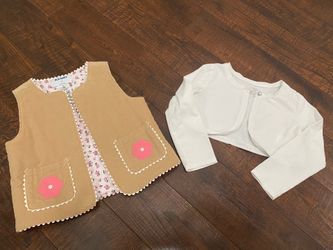 Toddler girl vest and cardigan size 4t