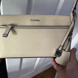 Light Beige Calvin Klein Hand Bag 