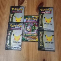Booster Pack- 4 celebrations & 1 Evolving Skies.
