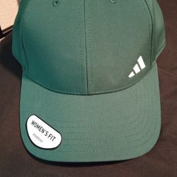 Green Women's Adidas Hat Brand New Open Back 1/2 Price 