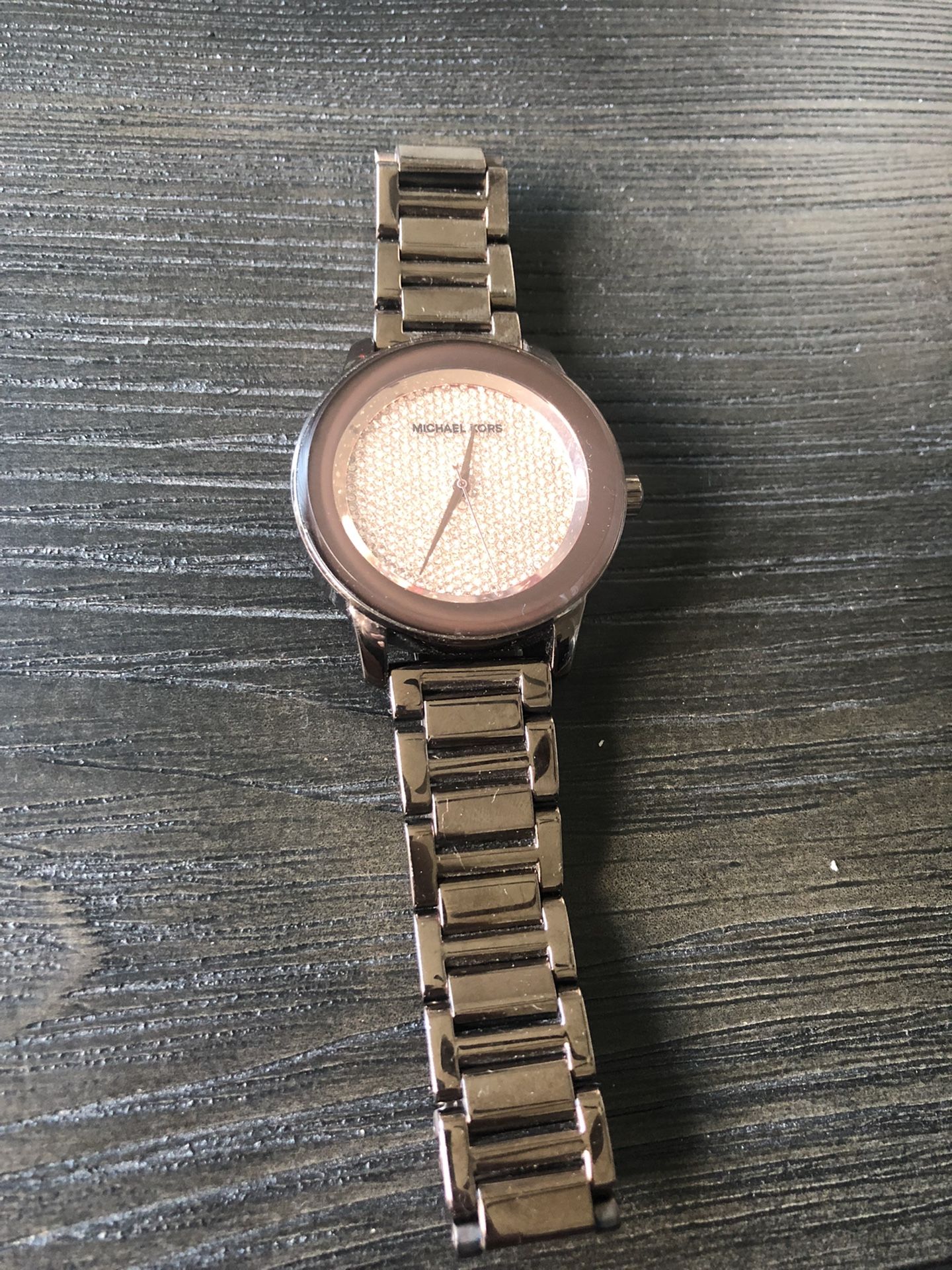 USED MIchael Kors Kinley Pave Sable Dial Ladies Watch (still working)