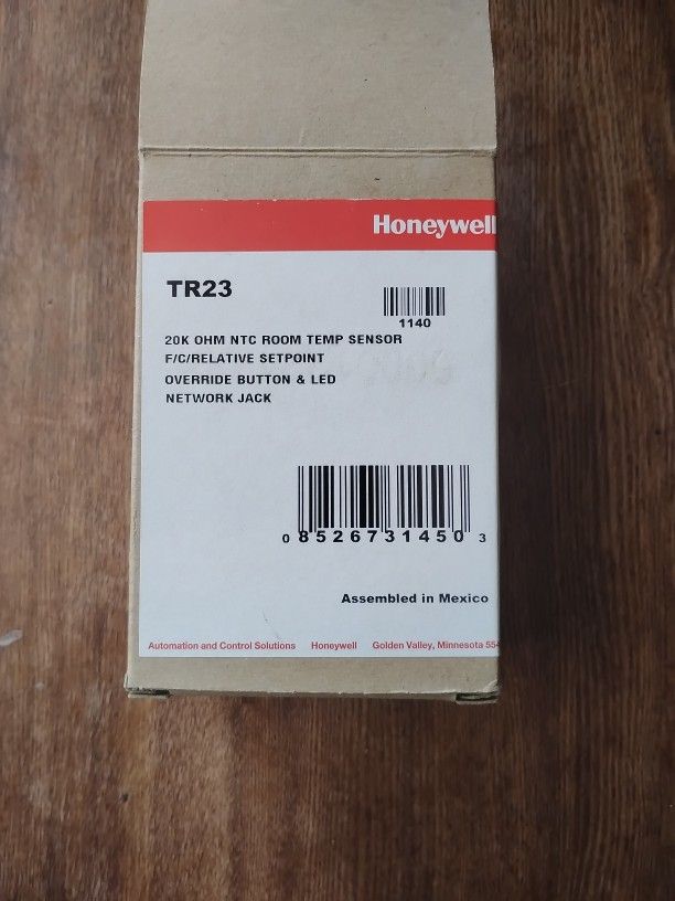 Honeywell - TR23 - 20 K ohm NTC Temp Wall Module w/ selectable set point, Lon Jack, Override
Item: HONTR23 MFG: TR23/U