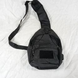 Men Black Fashion Casual Backpack/ Crossbody Shoulder Bag