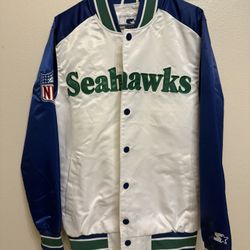 Seattle Seahawks Starter Satin Jacket Small NWT Deadstock