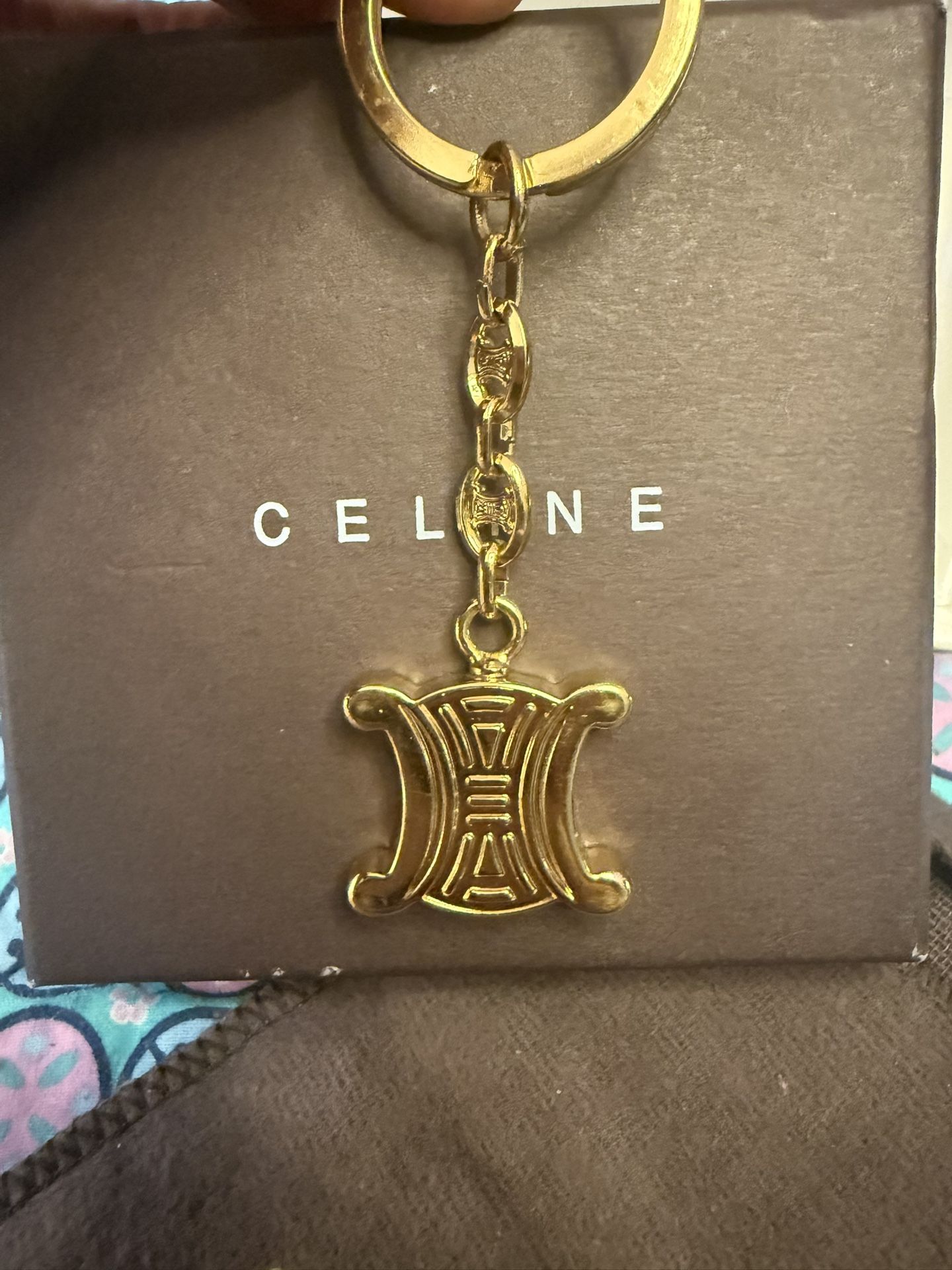Authentic Triomphe Gold Bag Charm 