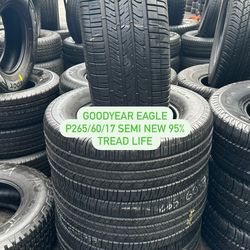 Set of four used 265/65R17 Goodyear $300