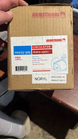 Brand New Armstrong Astro 230 Ci Cast-Iron Circulating Pump
