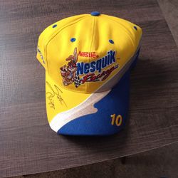 2000 Nestle Quick Hat Autographed By Scott Riggs 