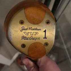 Jack Nicklaus VIP MacGregor Wooden Head Clubs (1W, 3W, 5W)
