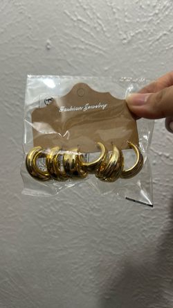 Earrings 3 pairs