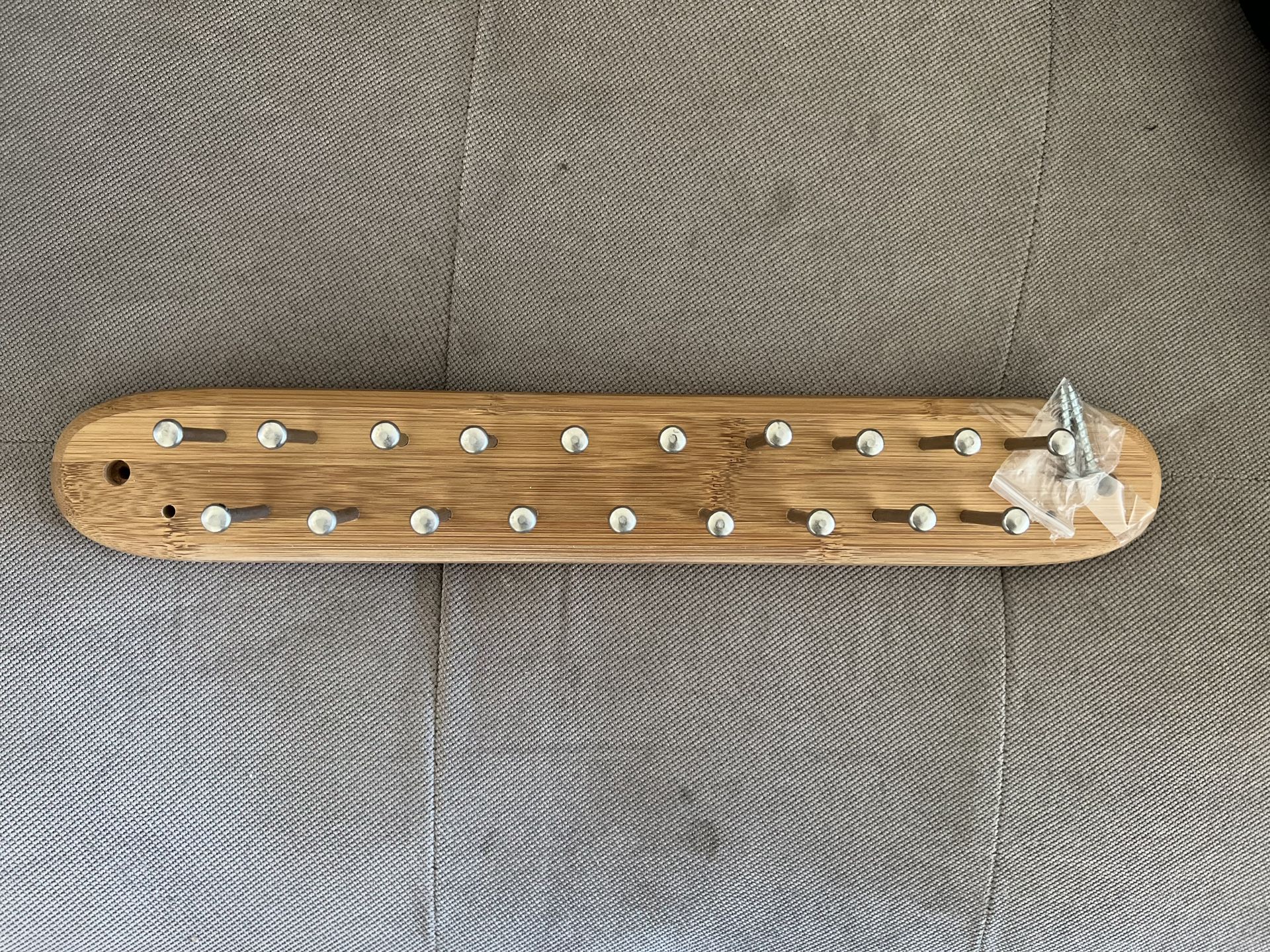 Bamboo Tie Rack Organizer