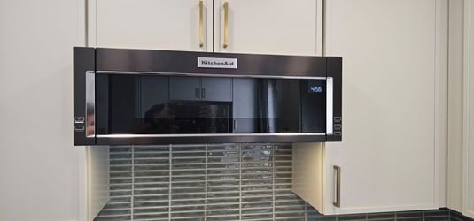KitchenAid KMLS311HBS09 Low Profile Microwave – Black Stainless – $325 OBO