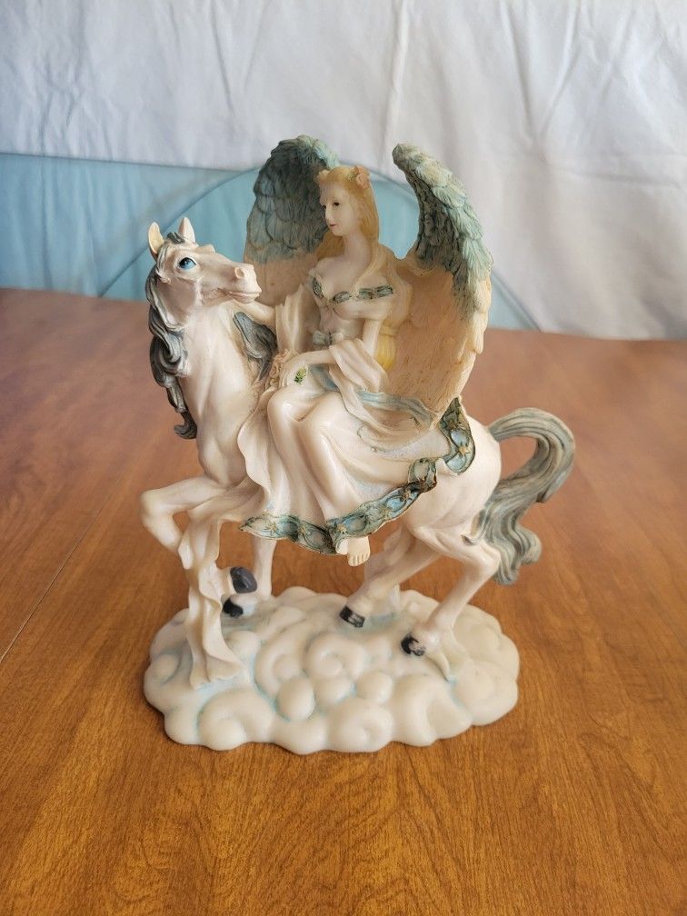 Angel In Horse Figurine