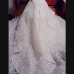 Long White Wedding dress