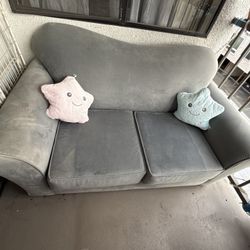 Velour loveseat couch