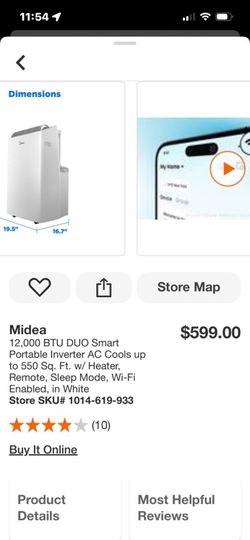 Midea 12,000 BTU Duo Smart AC