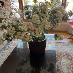 Decorative Flowers In Pot.
