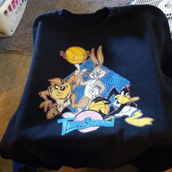 Vintage Space Jam Tune Squad Black Long Sleeve Sweatshirt