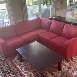 Ethan Allen red Sectional Couch