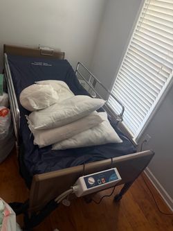 Fully electric hospital bed with aerated mattress