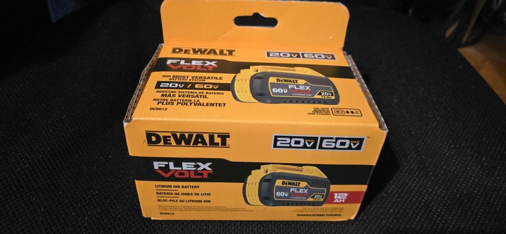 12 AH dewalt Flexvolt Battery