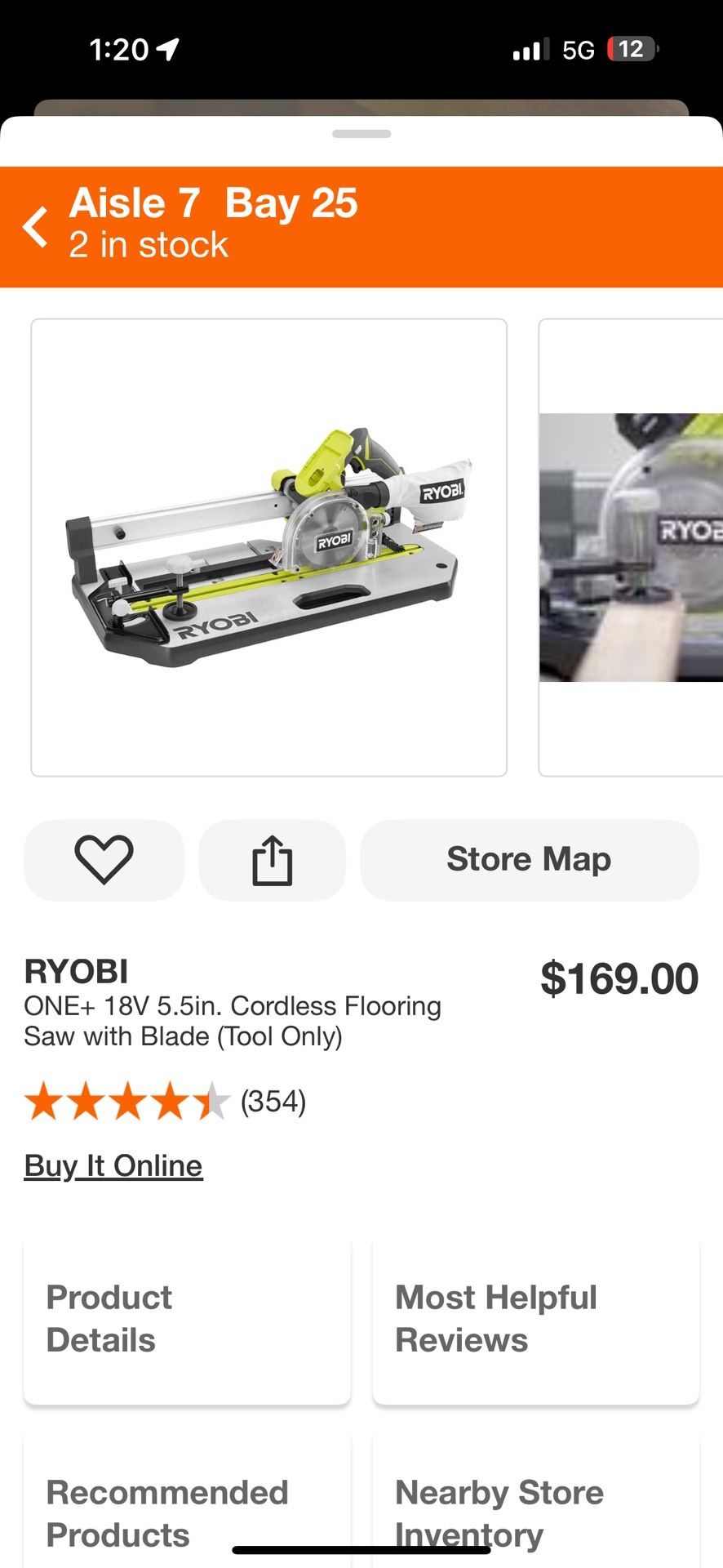 Ryobi flooring Saw With Blade