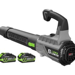 Cordless Leaf Blower Brushless Motor 580CFM 160MPH Electric Blower with 2x4.0Ah Batteries & Charger