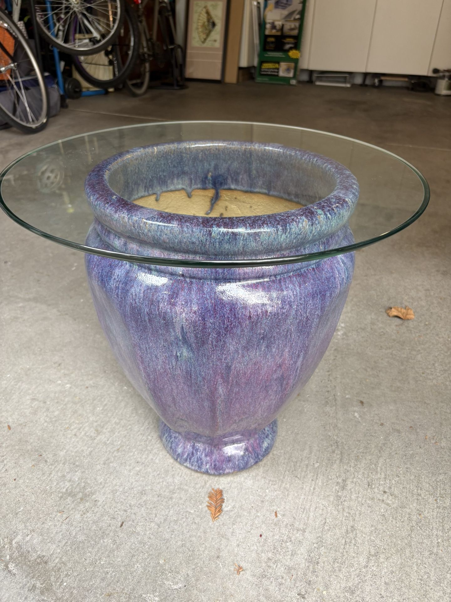 Unique Ceramic Planter End Table 