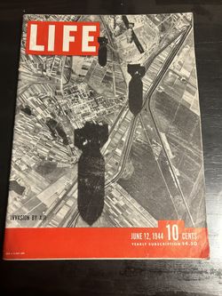 Original Life Magazine June 12, 1944-Invasion By Air