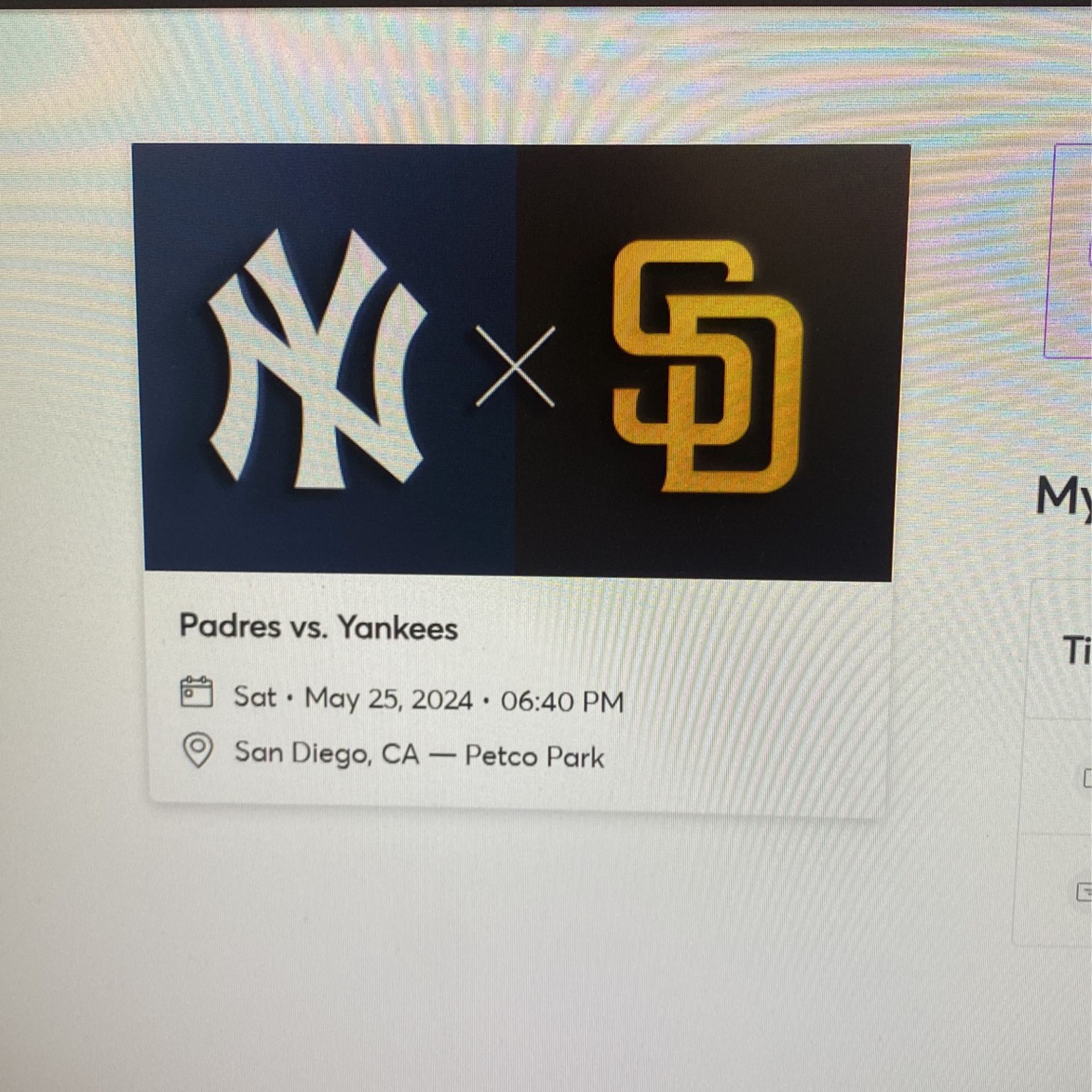 Padres vs. Yankees   May 25