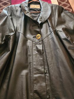 Leather coat